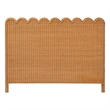 bali & pari Maritza Honey Scalloped Rattan Pitrit Queen Standalone Headboard