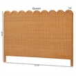 bali & pari Maritza Honey Scalloped Rattan Pitrit Queen Standalone Headboard