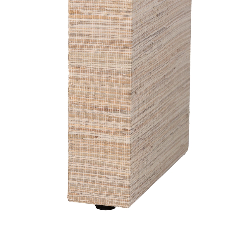 bali & pari Yareli Bohemian Woven Natural Grasscloth Console Table