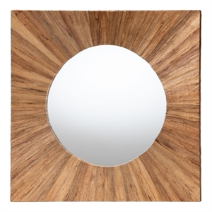 bali & pari Mosa Bohemian Pealed Grasscloth Accent Mirror