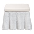 bali & pari Palm Bohemian White Scallop Rattan Ottoman