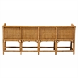 bali & pari Seranay Bohemian Scallop Light Honey Rattan Long Dining Bench