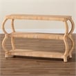 bali & pari Dalida Bohemian Natural Rattan 3-Tier Console Table