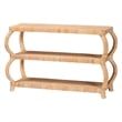 bali & pari Dalida Bohemian Natural Rattan 3-Tier Console Table