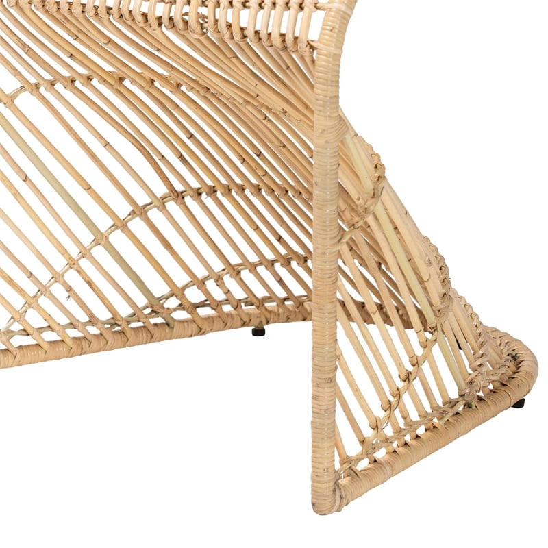 bali & pari Rosalba Light Honey Rattan 2-Piece S-Curve Dining Chair Set