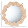 bali & pari Hasana Coastal Scalloped Natural Rattan Round Accent Wall Mirror