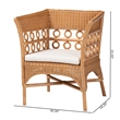 bali & pari Oxford Bohemian Light Honey Rattan Arm Chair