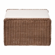 bali & pari Derris Bohemian Peanut Brown Braided Rattan Footstool