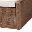 bali & pari Derris Bohemian Peanut Brown Braided Rattan Footstool