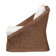 bali & pari Derris Bohemian Peanut Brown Braided Rattan Arm Chair