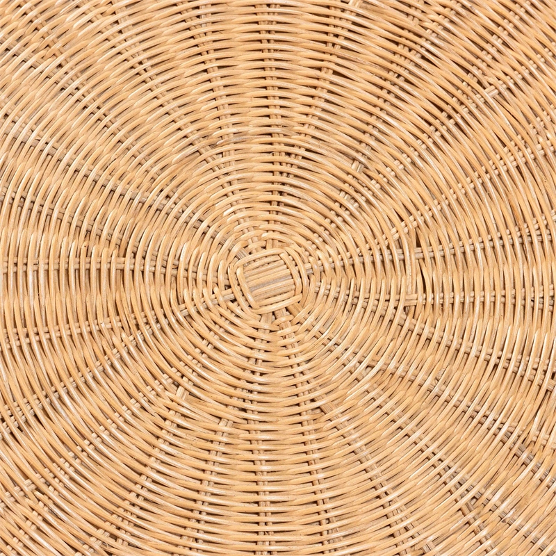 bali & pari Farrow Bohemian Braided Light Honey Rattan Dining Table