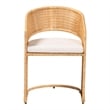 bali & pari Palm Bohemian Light Honey Rattan Dining Chair