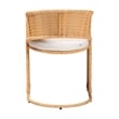 bali & pari Palm Bohemian Light Honey Rattan Dining Chair