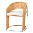 bali & pari Palm Bohemian Light Honey Rattan Dining Chair