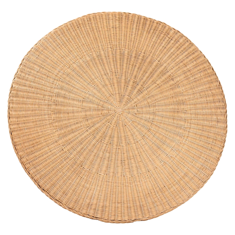 bali & pari Monica Bohemian Light Honey Rattan 3-Piece Dining Nook Set