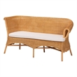 bali & pari Tamara Bohemian Light Honey Rattan 2-Piece Dining Nook Bench Set