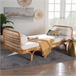 bali & pari Aiko Handwoven Natural Rattan Daybed with Cushion