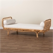 bali & pari Aiko Handwoven Natural Rattan Daybed with Cushion