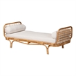 bali & pari Aiko Handwoven Natural Rattan Daybed with Cushion