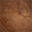 bali & pari Eliada Hand-carved Suar Wood Side Table Wavy Sculptural Accent Table