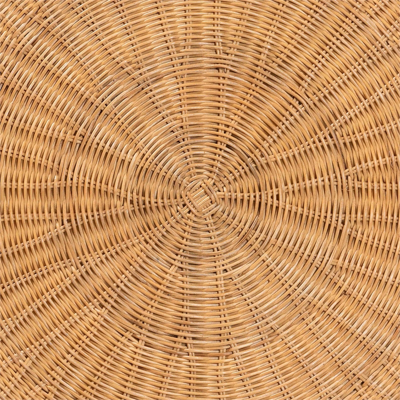 bali & pari Caroline Round Natural Rattan Coffee Table