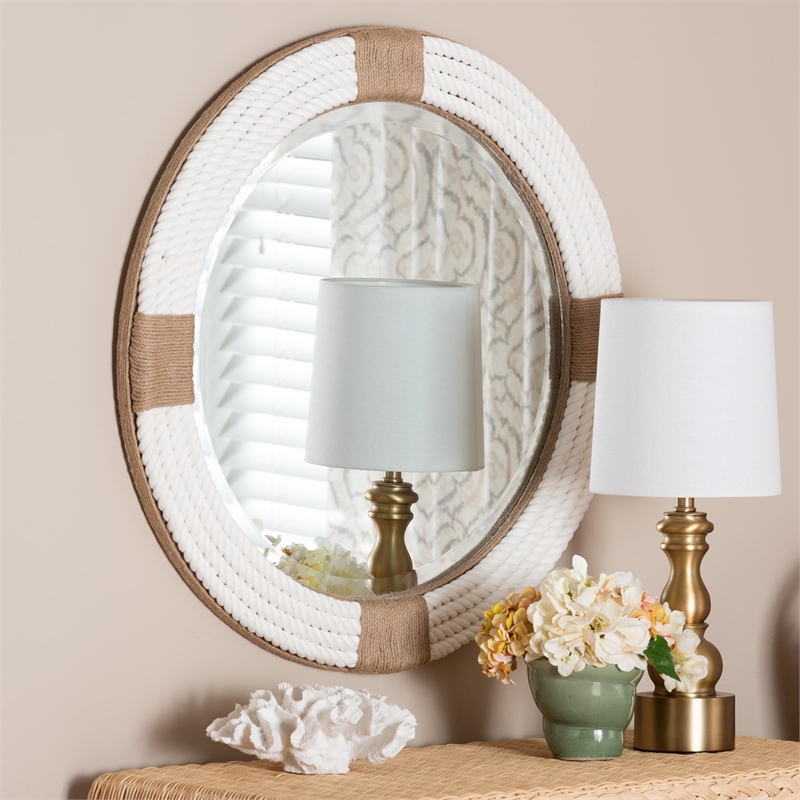 bali & pari Makya Round  Woven Rope Mirror