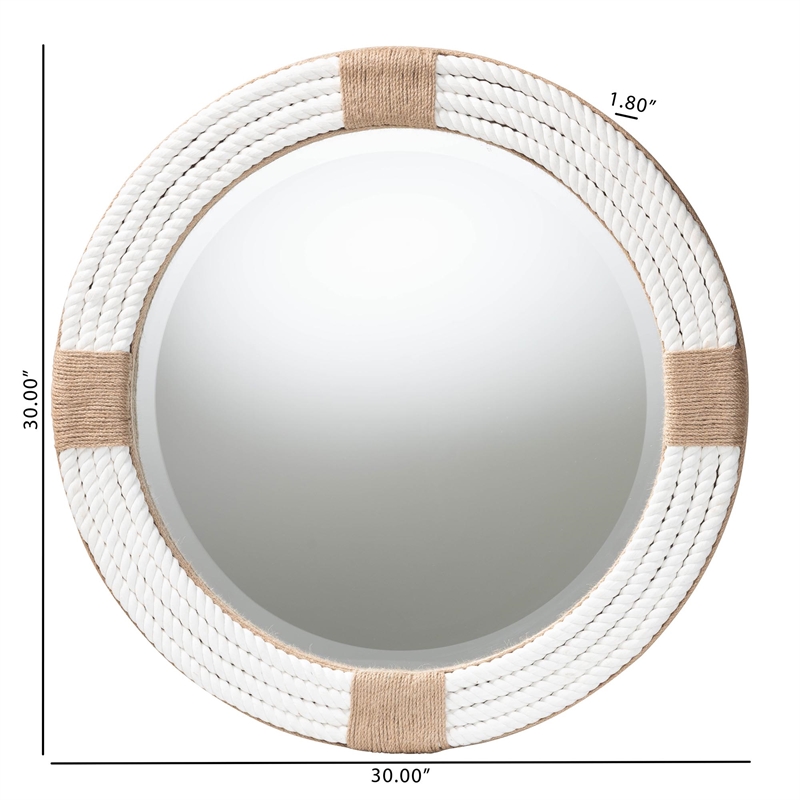 bali & pari Makya Round  Woven Rope Mirror