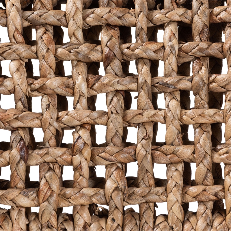 bali & pari Alise Handwoven Seagrass Bar Stool with Mahogany Wood Frame