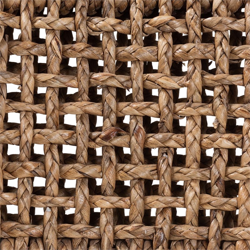 bali & pari Alise Handwoven Seagrass Dining Chair with Mahogany Wood Frame