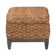 bali & pari Bailey Handwoven Seagrass Storage Ottoman with Lift-Top Lid