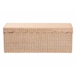 bali & pari Damita Scallop Natural Rattan Chest with Lift-top Lid