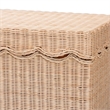 bali & pari Damita Scallop Natural Rattan Chest with Lift-top Lid