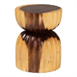bali & pari Noleta Hand-carved Suar Wood Side Table