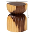 bali & pari Noleta Hand-carved Suar Wood Side Table