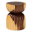 bali & pari Noleta Hand-carved Suar Wood Side Table