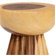 bali & pari Alara Hand-carved Suar Wood Side Table