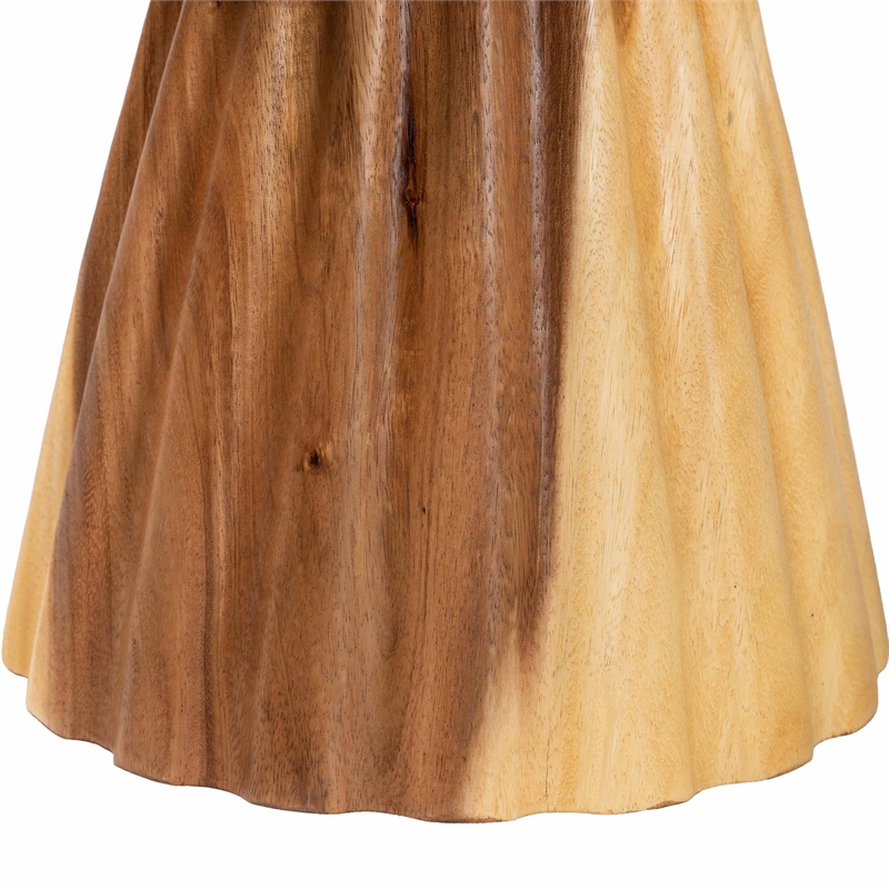 bali & pari Alara Hand-carved Suar Wood Side Table