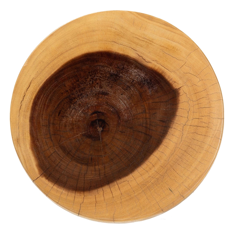 bali & pari Alara Hand-carved Suar Wood Side Table