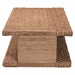 bali & pari Rhinos Handwoven Seagrass Coffee Table with Open Shelf