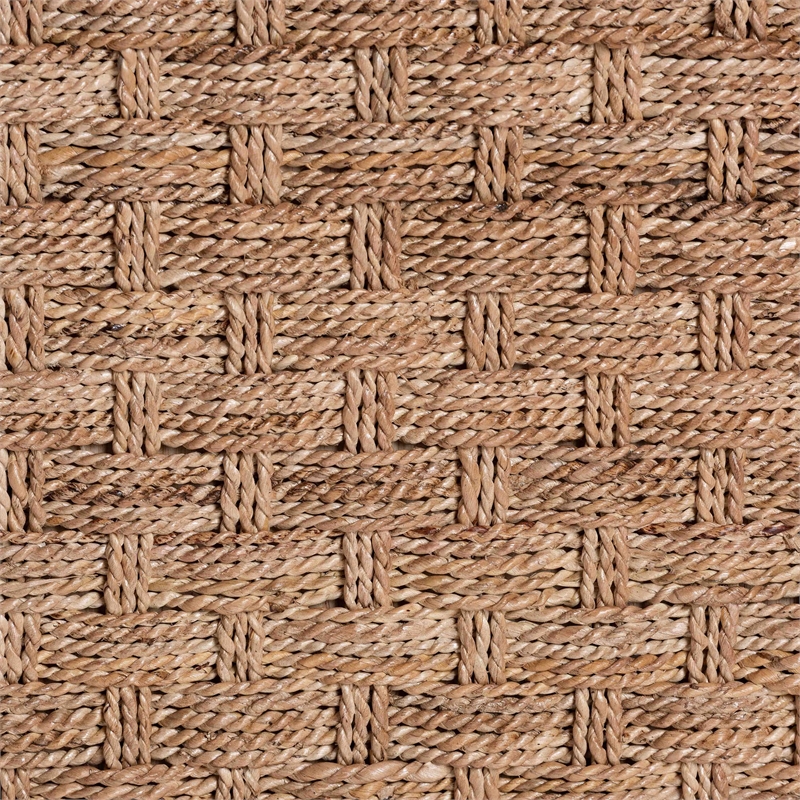 bali & pari Rhinos Handwoven Seagrass Coffee Table with Open Shelf