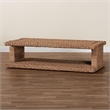 bali & pari Rhinos Handwoven Seagrass Coffee Table with Open Shelf
