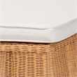 bali & pari Palm Scallop Natural Rattan Ottoman with Cushion