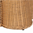 bali & pari Palm Scallop Natural Rattan Ottoman with Cushion