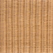 bali & pari Palm Scallop Natural Rattan Ottoman with Cushion