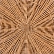 bali & pari Palm Scallop Natural Rattan Ottoman with Cushion