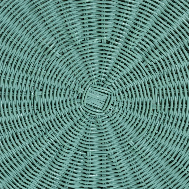 bali & pari Palm Scallop Natural Rattan Console Table