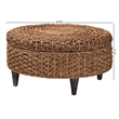 bali & pari Bailey Handwoven Seagrass Storage Ottoman with Lift-Top Lid