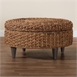 bali & pari Bailey Handwoven Seagrass Storage Ottoman with Lift-Top Lid