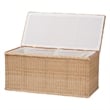 bali & pari Caden Braided Natural Rattan Chest with Lift-top Lid