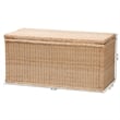 bali & pari Caden Braided Natural Rattan Chest with Lift-top Lid